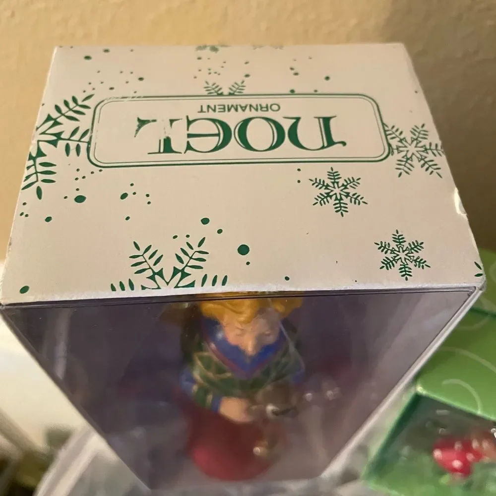 Department 56 Angel with Bells Ornament Plus Dept Glass Boot Ornament